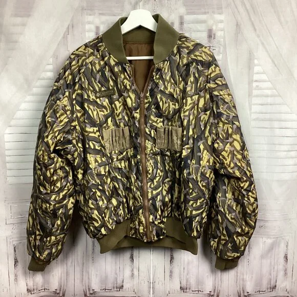 ColumbiaCamo Reversible Bomber Hunting Jacket 80s M